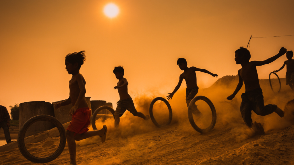 Childhood and Memories Children playing