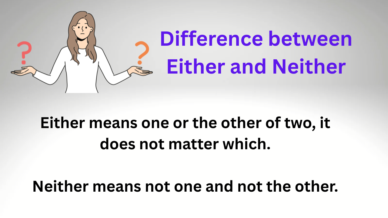 Difference between either and neither.