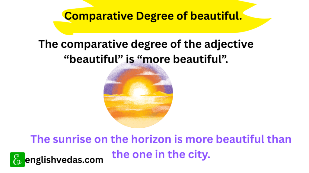 Comparative degree of beautiful