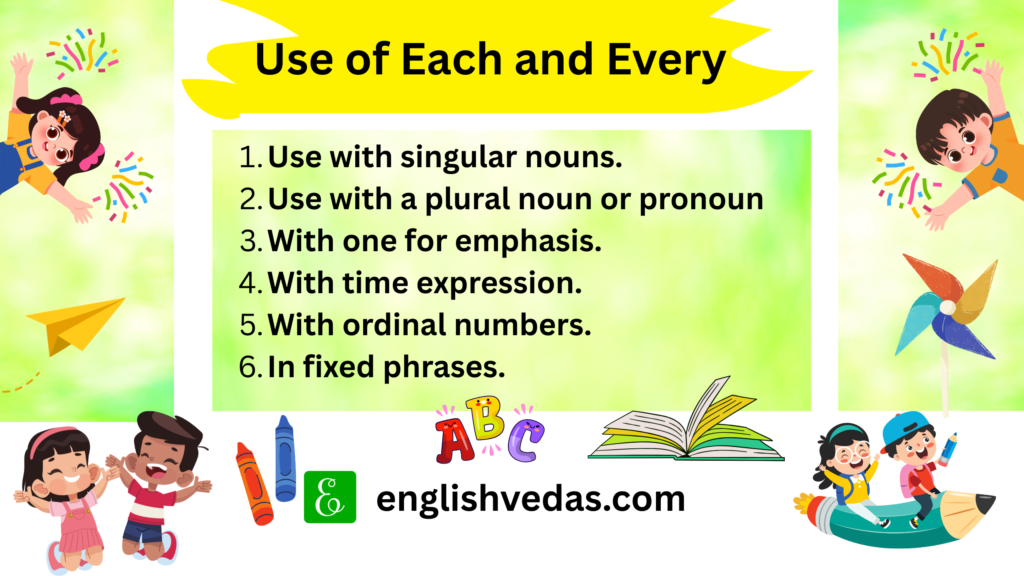 Use of Each and Every