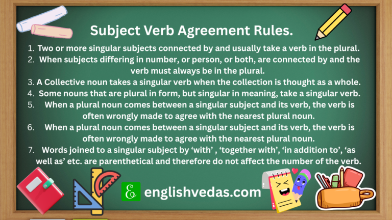 Subject Verb Agreement Exercise for Class 10 with Answers - English ...