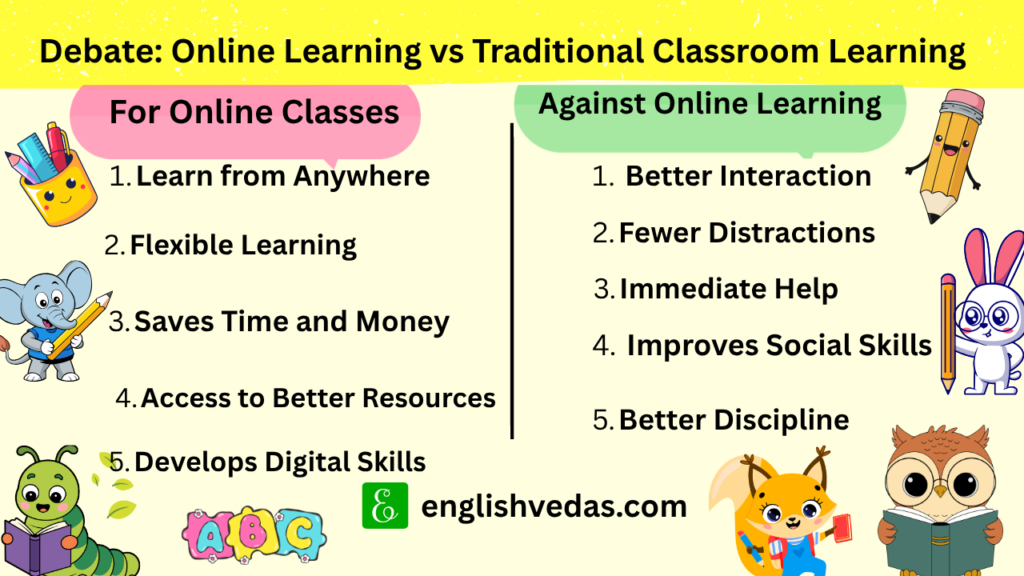 Debate Online Learning vs Traditional Classroom Learning