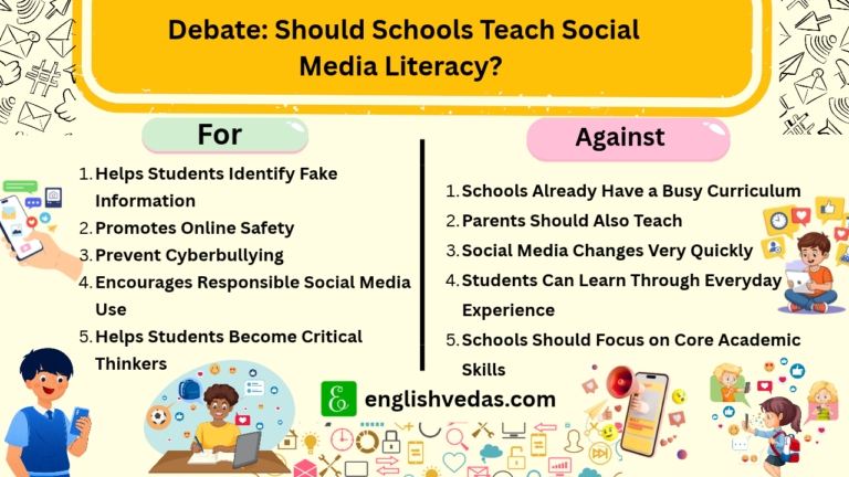 Debate Should Schools Teach Social Media Literacy and social media literacy in schools