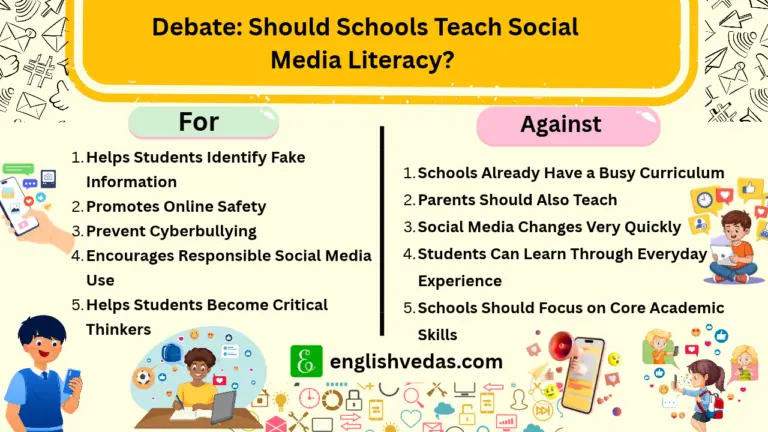 Debate Should Schools Teach Social Media Literacy and social media literacy in schools