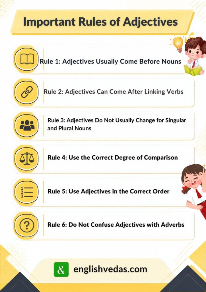 Important Rules of Adjectives